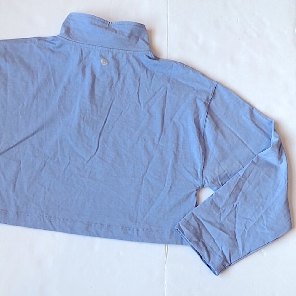 NWT Cotton On Body 4 Button Long Sleeve Crop Top In Iced Sky Size - Picture 8 of 12